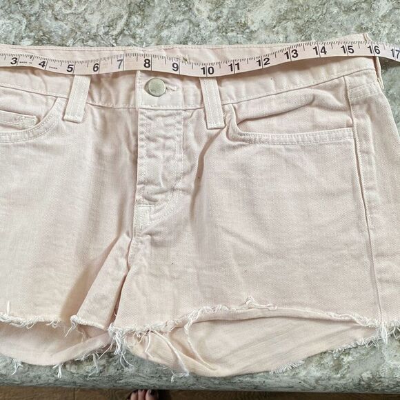 J Brand Womens Shorts 27 x 2.5 Pink Cut Off Distressed Raw Hem Mid Rise Frayed - Picture 8 of 8